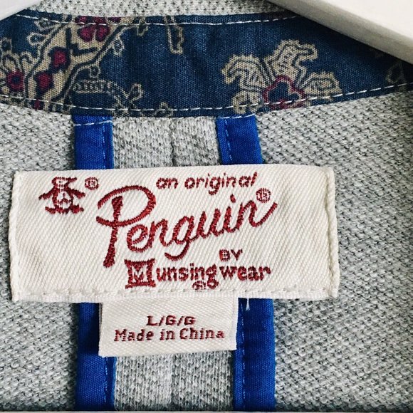 An Original Penguin Heather Gray Blazer Sport Jacket Size Large 100% Cotton - Picture 6 of 10